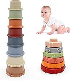 Los mejores juguetes apilables para bebés de 6 meses