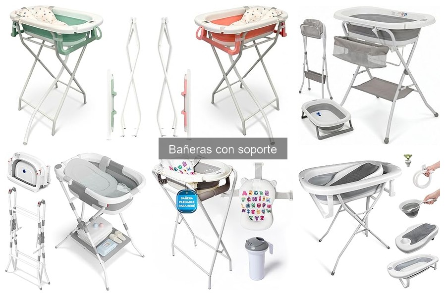 Accesorios recomendados para bañeras con soporte de bebé