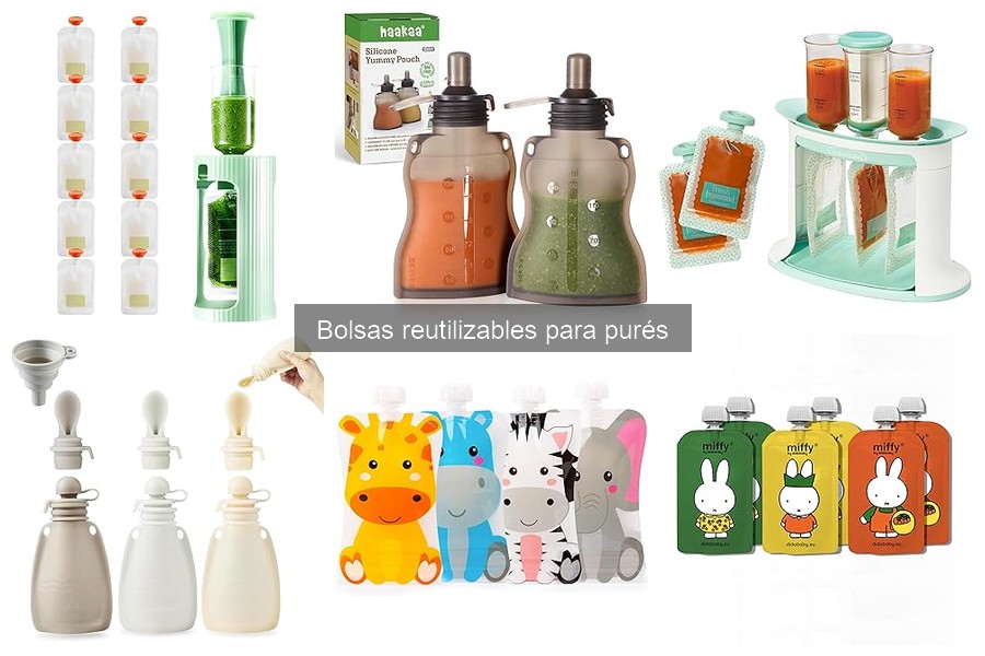Alternativas a bolsas reutilizables para purés de bebé