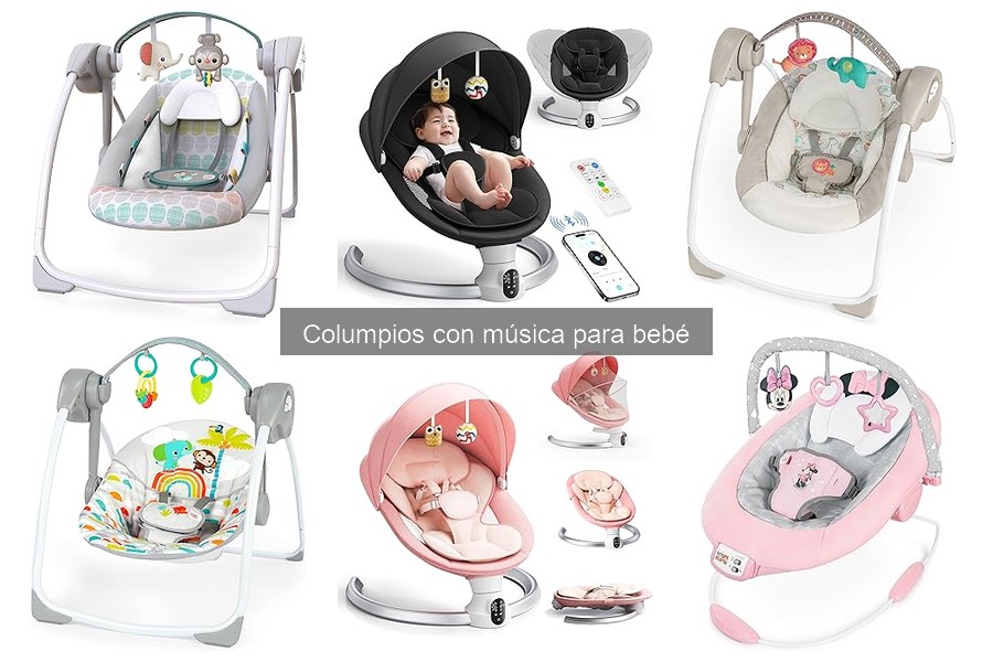 Características de seguridad en columpios con música para bebé