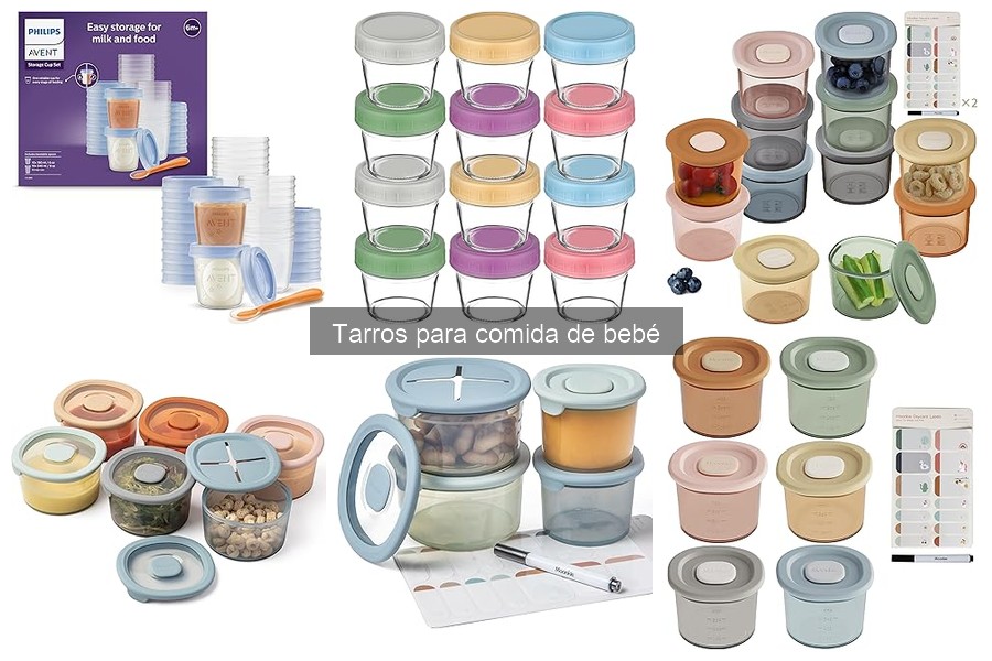 Cómo elegir el tamaño ideal de tarros para comida de bebé