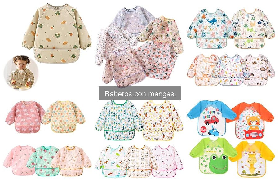 Cómo lavar y cuidar los baberos con mangas de bebé