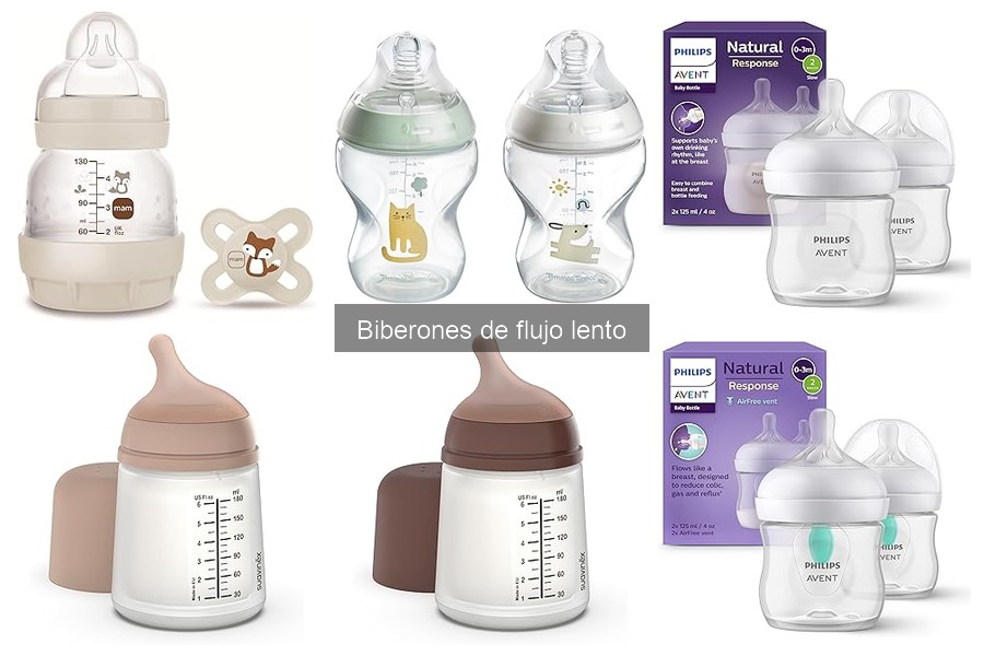 Comparativa de Biberones de Flujo Lento y Otros Tipos