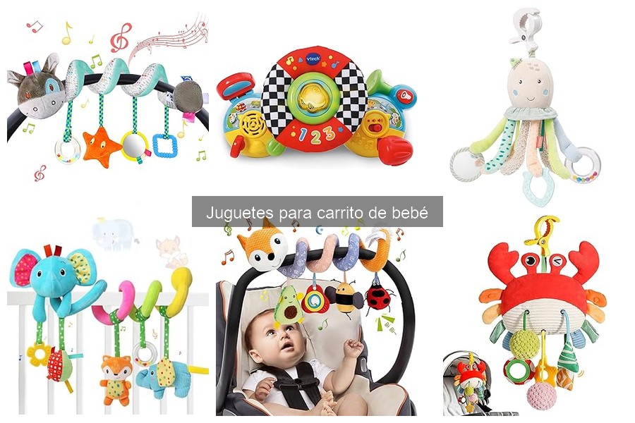 Comparativa de juguetes musicales y no musicales para carritos de bebé
