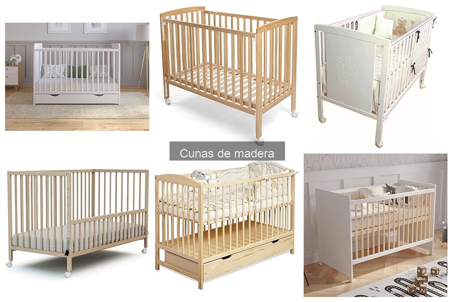Cunas de madera plegables para espacios reducidos