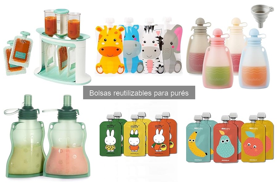 Diferencias entre bolsas reutilizables y desechables para purés