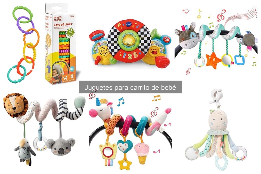 Juguetes para carrito de bebé fáciles de quitar y poner