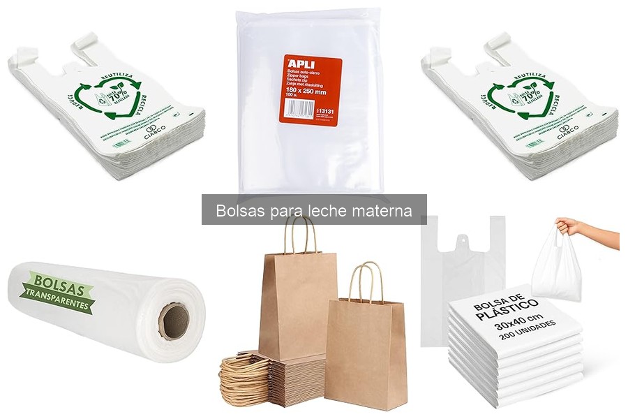 Tipos de bolsas para leche materna: materiales y características