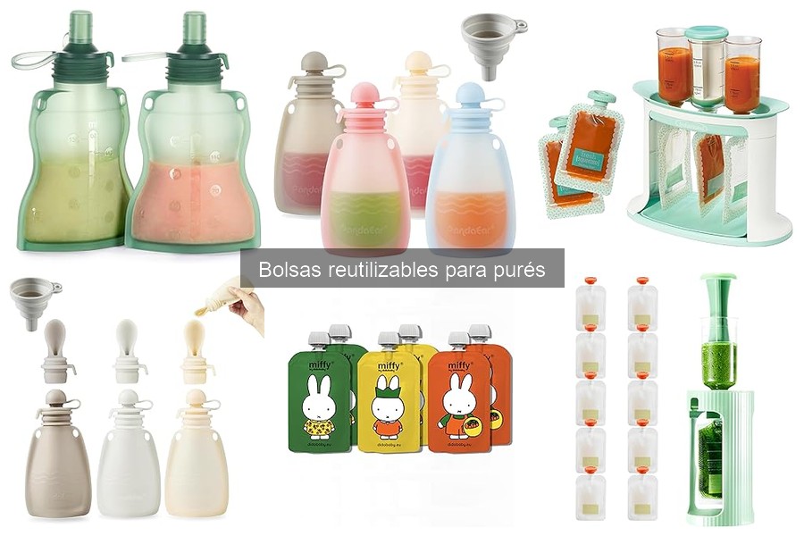 Usos alternativos de bolsas reutilizables para purés